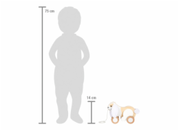 small foot Dřevěná tahací hračka Králík se šustivými oušky