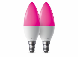 Chytrá žárovka TP-Link Tapo L430C(2-pack) E14, 4,8W, 230V, přes IP, stmívatelná, 2500K až 6500K