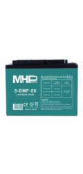 Baterie MHPower 6-DMF-58 Trakční gelová, 12V/58Ah, Terminál D3 - M6, Deep Cycle