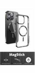 SWISSTEN Clear Jelly MagStick Metallic pouzdro pro iPhone 16 Pro Max černé