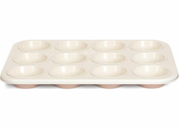 Patisse Tvar na muffiny 35 x 27 cm ocel měděná/bílá