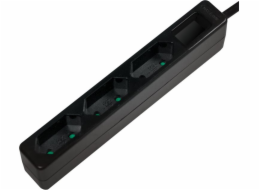 LogiLink 3zásuvkový prodlužovací kabel 1,5 m černý (LPS229B)