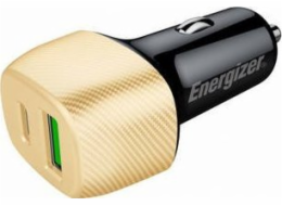 Energizer Nabíječka Energizer Ultimate - Nabíječka do auta USB-C a USB-A 38W PD + QC3.0 (zlatá / černá)