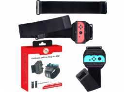 JYS Poutko na zápěstí držák na zápěstí a nohu pro Nintendo Switch / Switch OLED + 2x prodlužovací popruh NS245