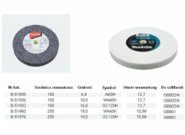 Makita brusný kámen WA60K 150x16x12,7mm (MB-51926)