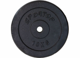 Sportop Litinové závaží černé 10 kg fi28