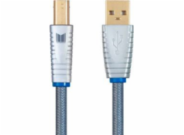 Monoprice Kabel USB-A - USB-B 1m stříbrný