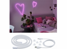 Paulmann LED pásek Neon Colorflex USB růžový 1m 4,5W 5V bílý plast