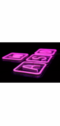 PREYON Neonové herní LED nástěnné světlo WASD Purple Eye Bait (PBEB28WD)