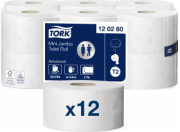 Tork Tork - Mini Jumbo toaletní papír v roli, bílý - Advanced