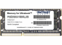 Patriot Paměť pro notebooky Signature, SODIMM, DDR3L, 8GB, 1600MHz, CL11 (PSD38G1600L2S)
