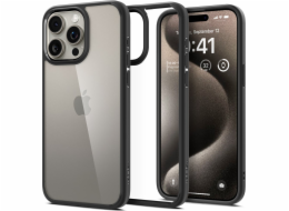 Spigen Crystal Hybrid, matně černá - iPhone 15 Pro Max