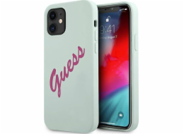 Guess Pouzdro Guess GUHCP12SLSVSBF Apple iPhone 12 mini modrý fuchsiový/modrý fuchsiový pevný silikonový vintage kryt