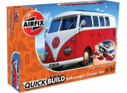Airfix Plastikový model QUICKBILL VW obytný vůz červený