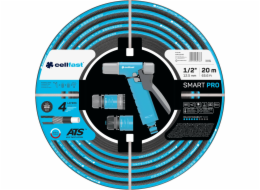 Cellfast Sada zahradní hadice Smart PRO ATS 1/2 20m (C13-490) obsahuje: zahradní hadici SMART 1/2 20mb, pistolový postřikovač HYDRON, rychlospojky IDEAL stop and flow