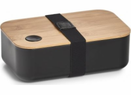 Zeller Obědový box plast/bambus, černá, 19,3 x 11,8 x 6,8 cm