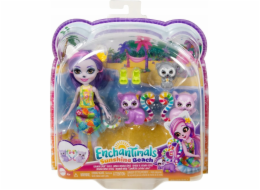 Mattel Panenka Enchantimals + zvířecí figurky Lemurská rodina