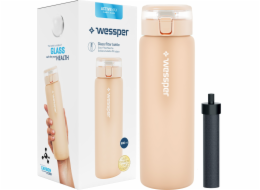 Wessper Skleněná láhev ActiveMax 680 ml béžová
