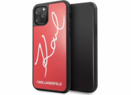Karl Lagerfeld Karl Lagerfeld iPhone 11 Pro Max KLHCN65DLKSRE červený pevný kryt Signature Glitter