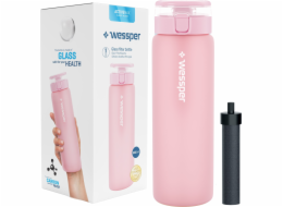 Wessper Skleněná láhev ActiveMax 680ml růžová