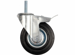 Vorel Otočné kolečko s černou gumou, brzdou a závitovým čepem 160 mm 87335