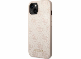 Guess Pouzdro Guess GUHCP14SG4GFPI Apple iPhone 14 růžové/růžové pevné pouzdro 4G kov zlaté logo