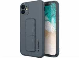 Wozinsky Silikonové pouzdro Kickstand Case pro iPhone 11 Pro, flexibilní, tmavě modré