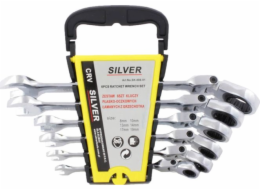 Silver Stříbrná STŘÍBRNÁ SADA 6 KLOUBOVÝCH RAČNOVÝCH KLÍČŮ S OTEVŘENÝM KONCEM EXSK-006-01 Silver Stříbrná STŘÍBRNÁ SADA 6 KLOUBOVÝCH RAČNOVÝCH KLÍČŮ S OTEVŘENÝM KONCEM EXSK-006-01