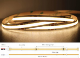 MW Lighting LED pásek LED pásek LED-COB-24V/12W-WW/5M - 3000K MW Lighting