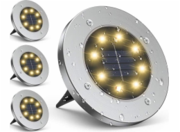 Saska Garden Solární lampa 8 LED SMD k zapuštění do země, sada 4 ks.