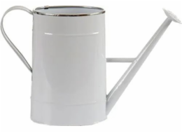 Ibergarden Kryt na květináč s motivem konve, kovový, bílý, výška 24 cm