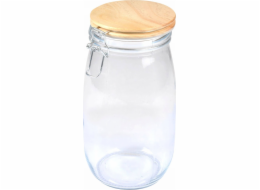 Homea Vzduchotěsná sklenice s bambusovým víkem, 1,4 l