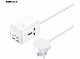 Remax Nabíječka ŁAD SIEC REMAX GAN Power Strip 65W RP-U157 2xUSB+2xUSB-C 1,5M BÍLÁ
