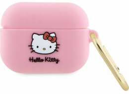 Sourcing Silikonový kryt Hello Kitty HKAP3DKHSP na Airpods Pro růžový/růžový s 3D hlavou koťátka