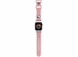 Hello Kitty Silikonová hlavička Hello Kitty - řemínek pro Apple Watch 38/40/41 mm (růžová)