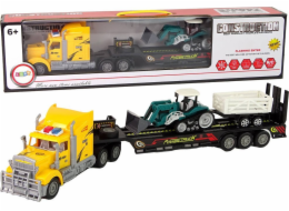 TRITON LeanToys Nákladní vůz s odtahovkou R/C stroj na dálkové ovládání s přívěsem žlutý
