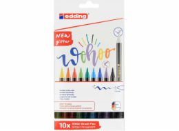 Edding Popisovač se štětcovým hrotem e-1340 EDDING, 1-6 mm, 10 ks, mix barev s třpytkami