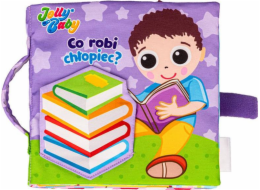 Jolly Baby Veselá kniha pro miminka Co dělá chlapec? 6m+ Jollybaby
