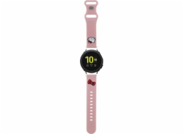 HelloKitty Univerzální popruh Hello Kitty HKUWMSCHBLP Silikonový popruh s hlavou koťátka růžový 20 mm