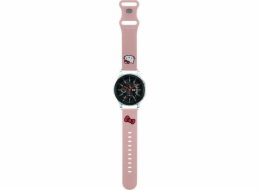 HelloKitty Univerzální popruh Hello Kitty HKUWLSCHBLP Silikonový popruh s hlavou koťátka růžový 22 mm