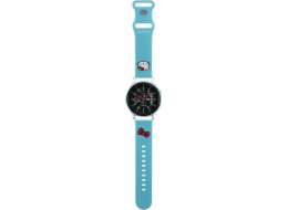 HelloKitty Univerzální popruh Hello Kitty HKUWLSCHBLB Silikonová hlava koťátka modrá/modrá 22 mm
