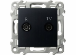 Ospel RTV zásuvka Ospel Szafir GPA-10ZPZ/m/33 zakončená 10dB černá metalíza