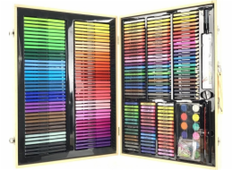 LeanToys Sada pro malování Art Set 251 dílů v dřevěném pouzdře