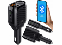 LTC FM vysílač BLUETOOTH VYSÍLAČ V5.3 S GN. ZAPALOVAČE CIGARET 120W MĚŘIČ BATERIÍ QC3.0+Type-C (PD 20W)
