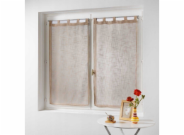 Douceur d`Interieur Krátký kuchyňský závěs HALTONA, 60 x 160 cm, hnědý, 2 kusy