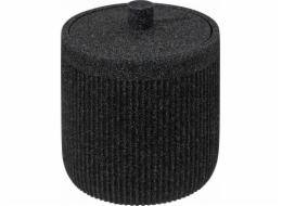 5five ONYX nádobka na vatové tyčinky a tyčinky, břidlicová, O 9,9 cm