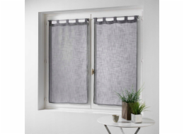 Douceur d`Interieur Krátký kuchyňský závěs HALTONA, 60 x 160 cm, šedý, 2 kusy