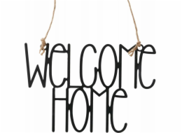 Boltze Kovová cedule Welcome Home, černá, 26,5 x 18 cm