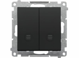 Kontakt-Simon Svícnový spínač 55 TW5L2.01/149 s LED podsvícením, samostatné podsvícení pro každý klíčový modul 10 AX, 250V~, rychlospojky, černá matná