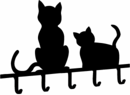 Maximex Věšák na klíče Cats - sada 5 háčků